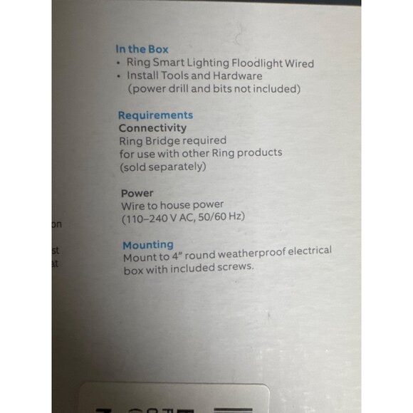 Ring Floodlight Cam Wired Outdoor Smart NWT WHITE - Picture 13 of 15